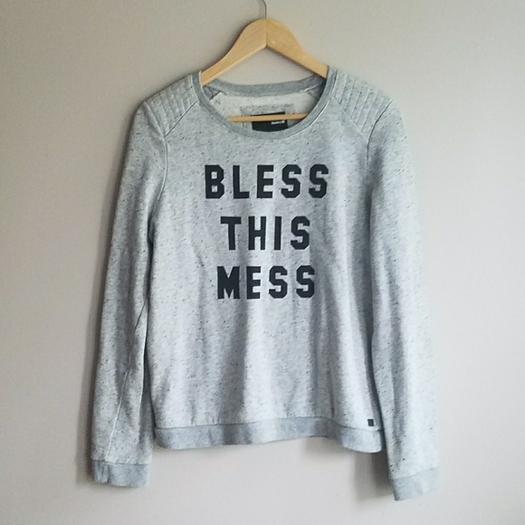 Hurley Tops - | Hurley | Bless this mess grey sweatshirt